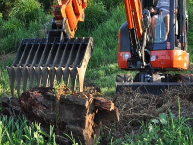 Rental store for Excavator, Kubota KX040 w Root Rake in Mount Vernon WA